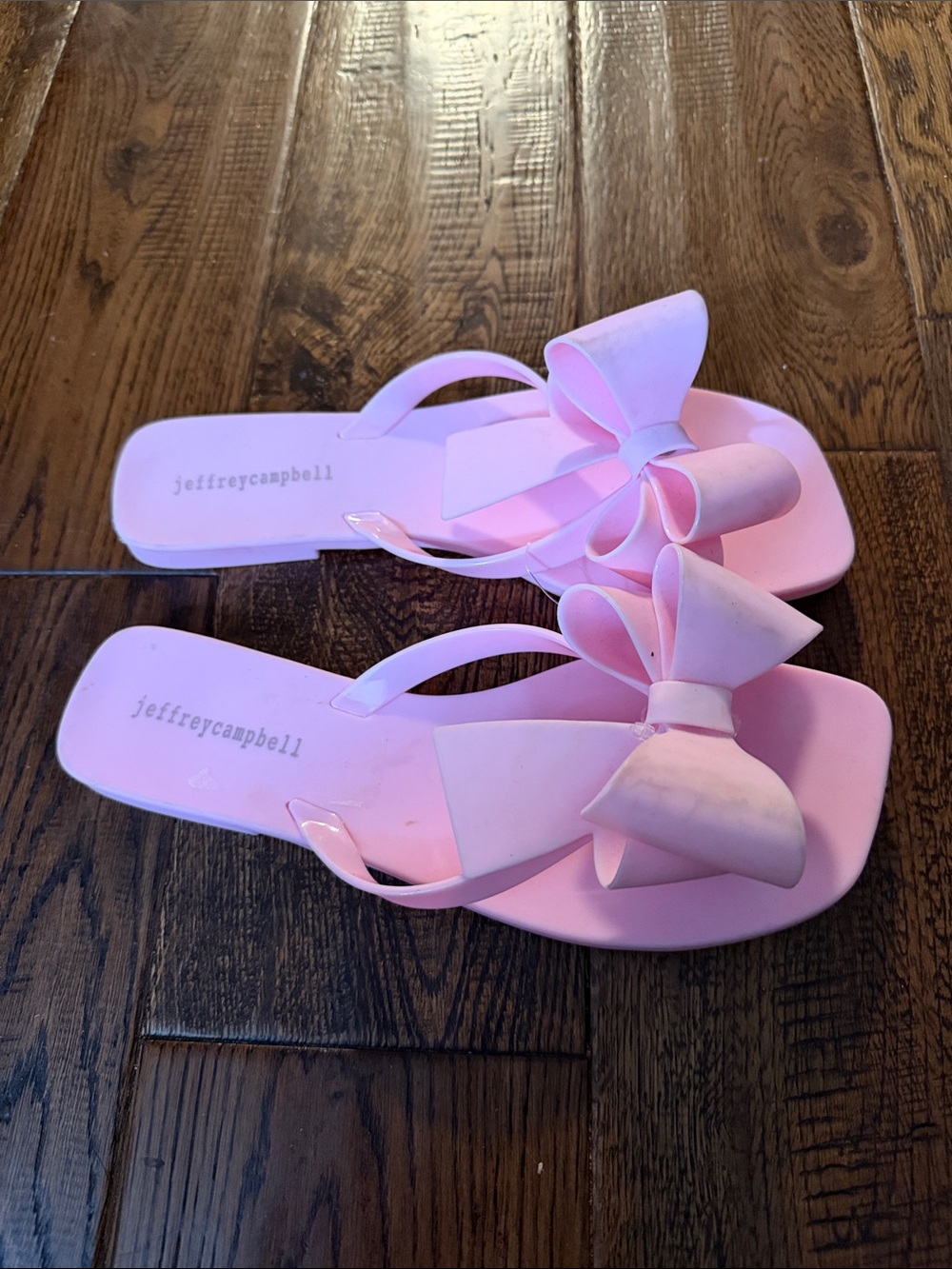 Jeffrey Campbell Pastel Pink Bow Slide Sandals